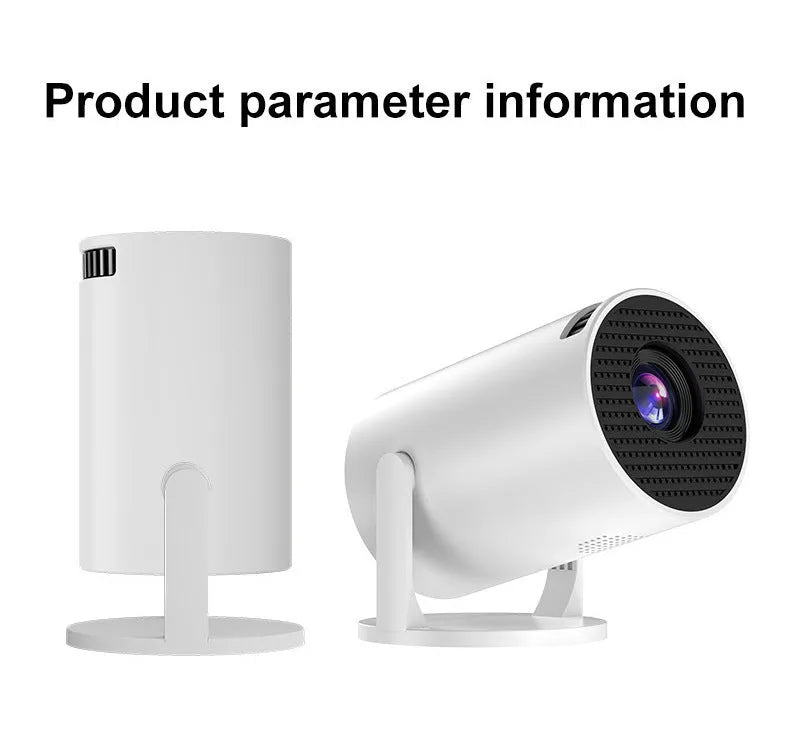 White MINI wireless portable projector for 1080p HD home cinema streaming