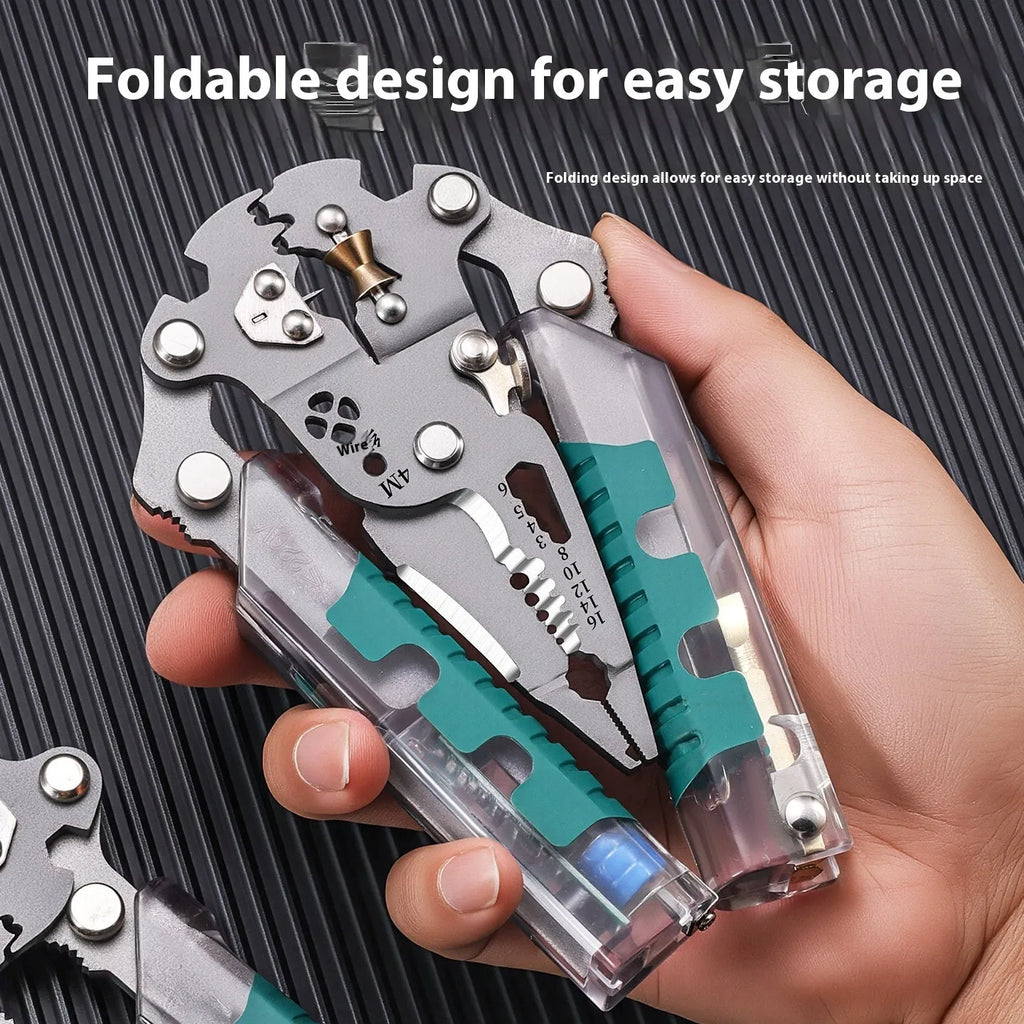 8.8 inch pointed electricians' pliers wire stripper with rust prevention features