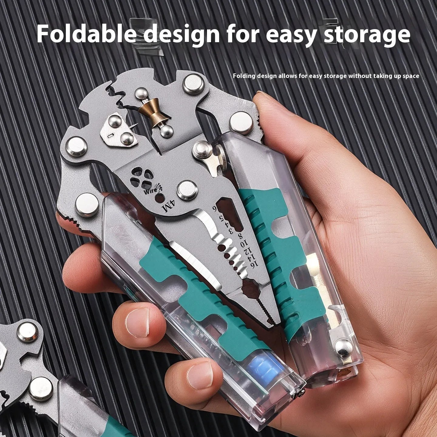 8.8 inch pointed electricians' pliers wire stripper with rust prevention features