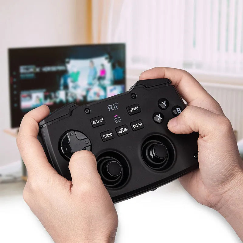 Wireless mini keyboard in black with compact layout and ergonomic design