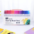 Set of watercolour pens in a case, showing multiple colour options for sketching and calligraphy.