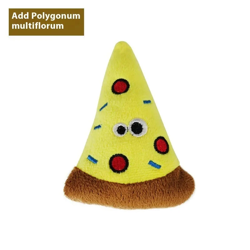 Tiantianmao polygonum multiflorum wooden cat toy with catnip plush in burrito shape