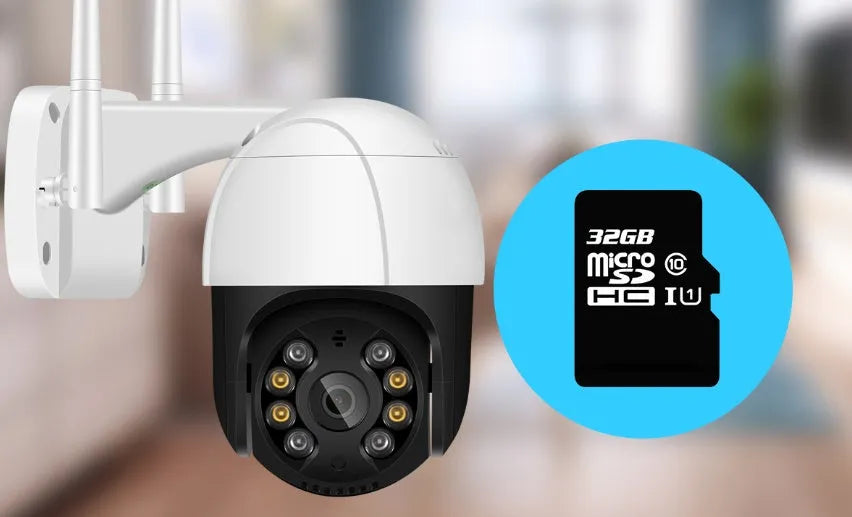 Wireless white PTZ surveillance camera ball machine with dual antennas on ceiling mount