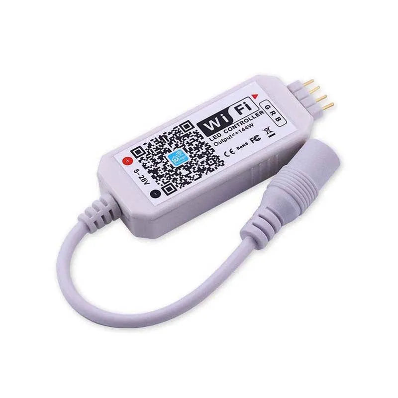 White WiFi RGB LED light bar controller unit for Magic Home Pro app.