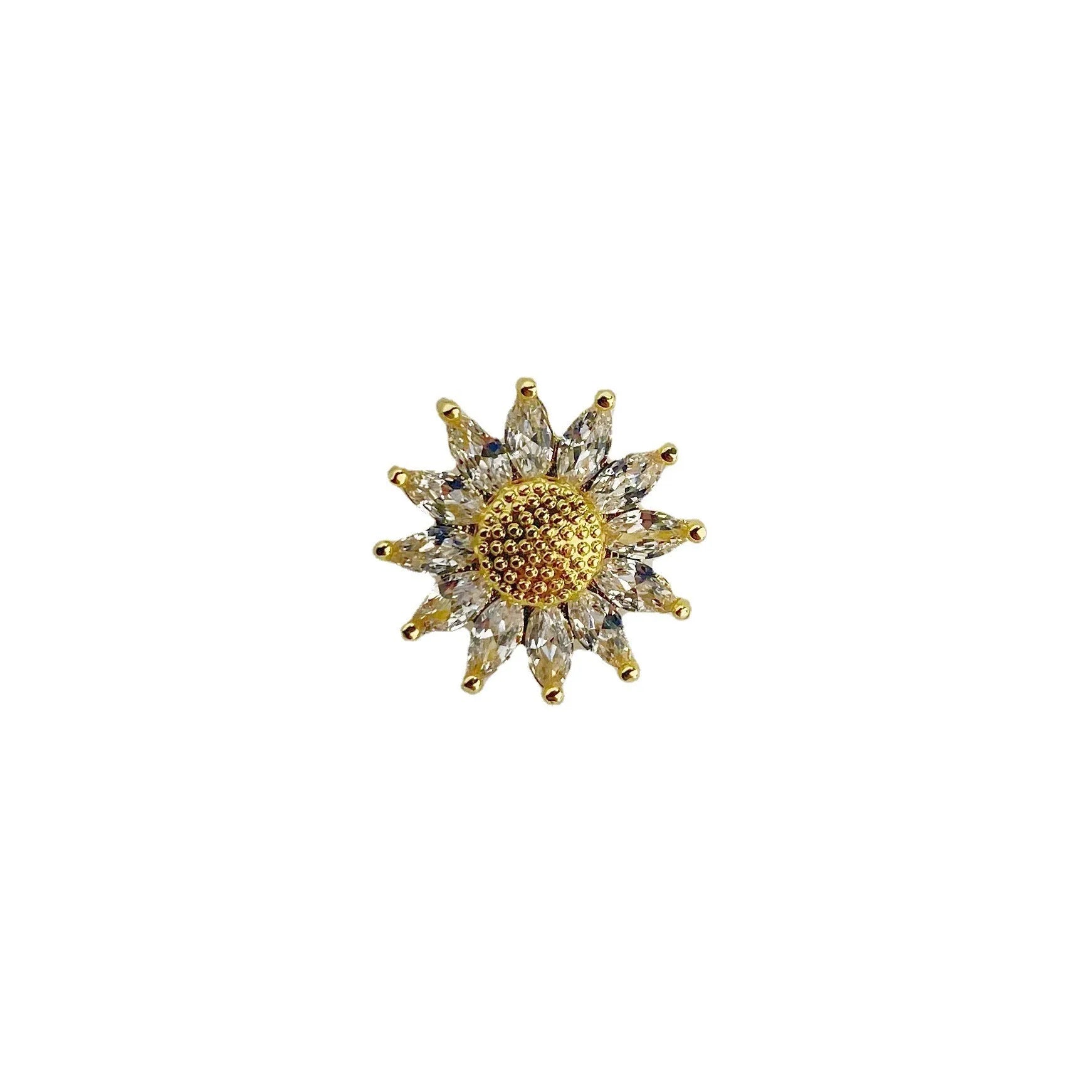 Japanese geometric clothing brooch in electroplated copper with six colour options for women