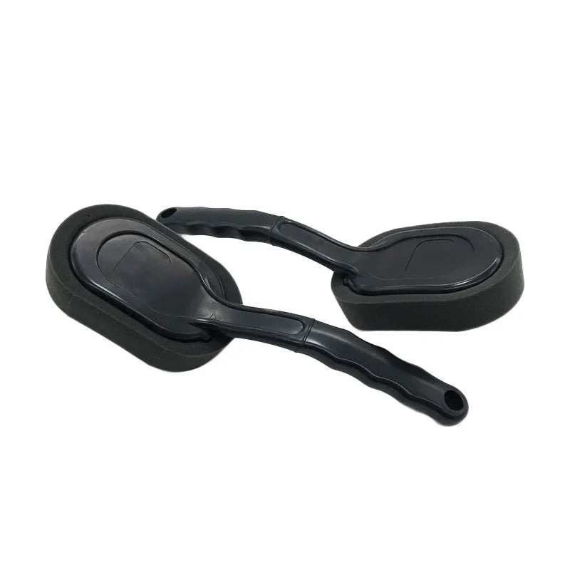 Car tire waxing brush with long handle and polyester sponge, 29 x 9 x 3 cm