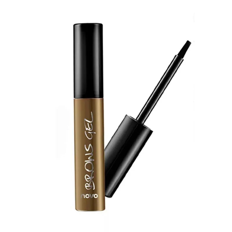 Peel off eyebrow tint gel in brown shade with flat brush applicator, 6g pot