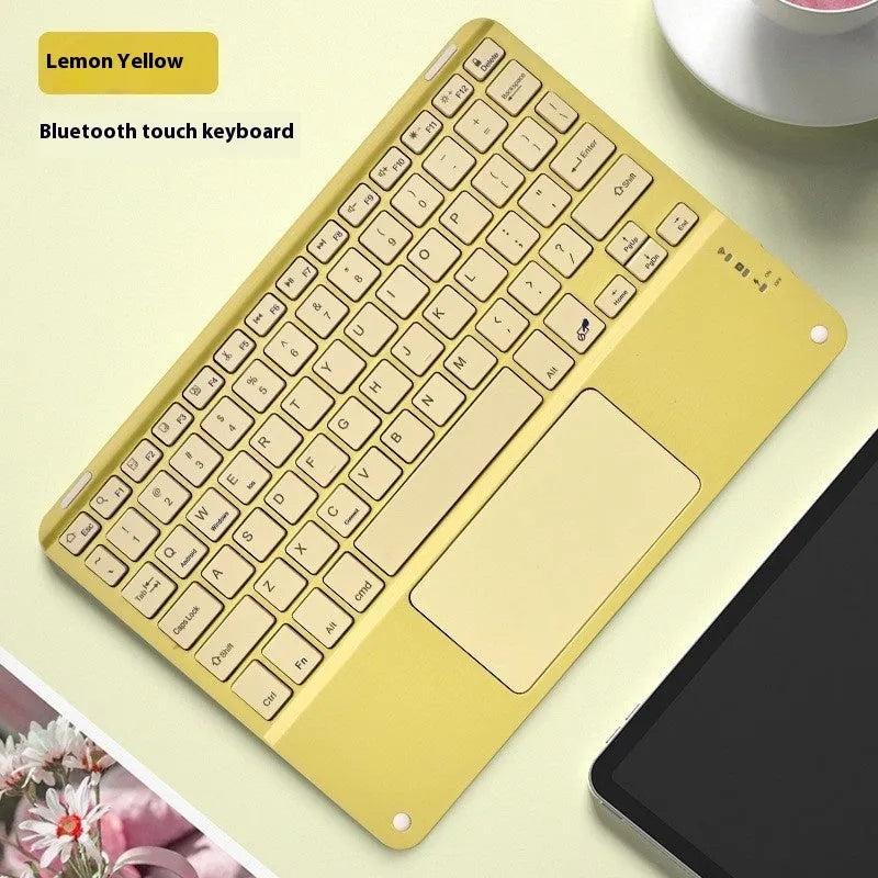 Square hat touch Bluetooth wireless keyboard with colour-changing backlight in multiple colour options