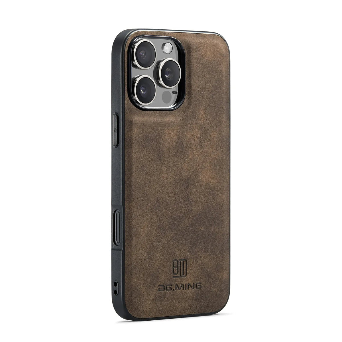 Magnetic card case for iPhone XR and iPhone 16 series in retro PU leather with card holder and glass back, available in five colours.