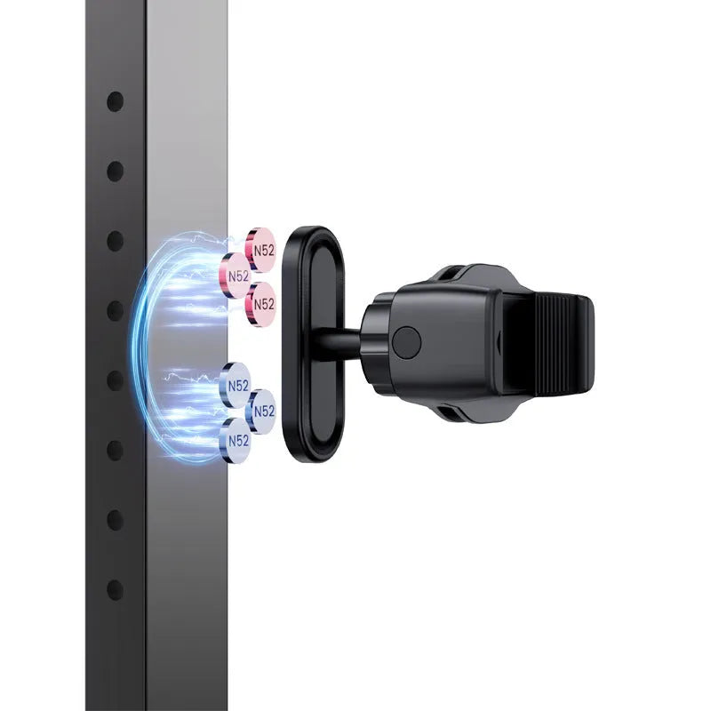A plastic double-sided magnetic base bracket for outdoor photography equipment mounting.