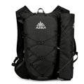 AZELA grid pattern lightweight hiking backpack with breathable mesh for trail running camping travel in black colour