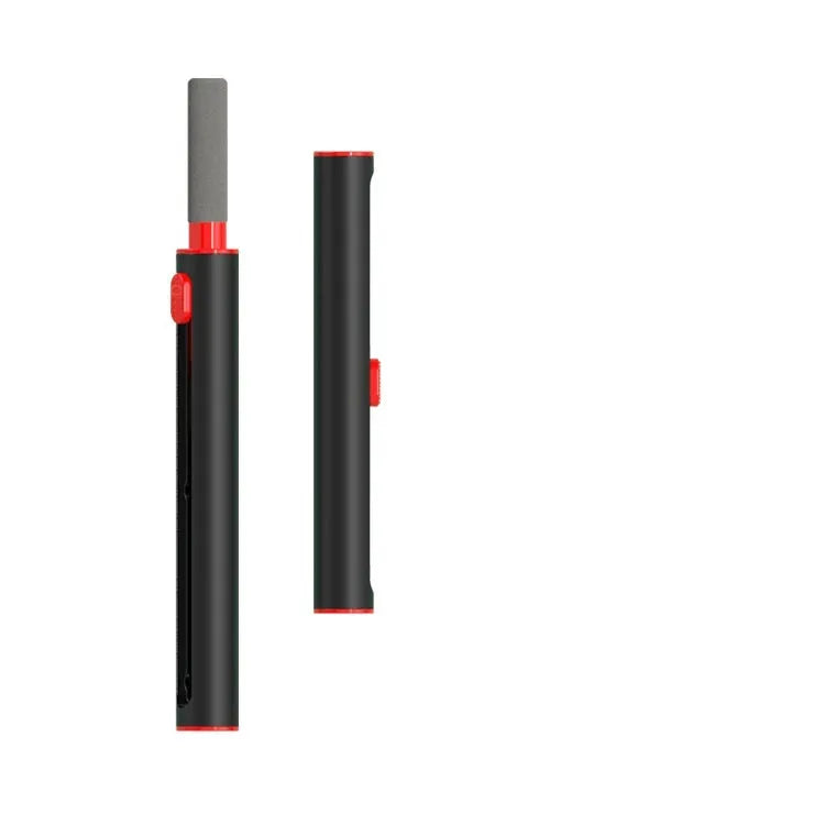 3 in 1 headset cleaning pen with metal tip and sponge on white background