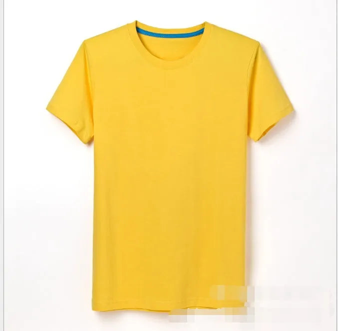 Men's CVC T-shirt Short Sleeve Big Size Casual Top Cotton Blend Crew Neck Daily Wear Black White Grey Blue Red