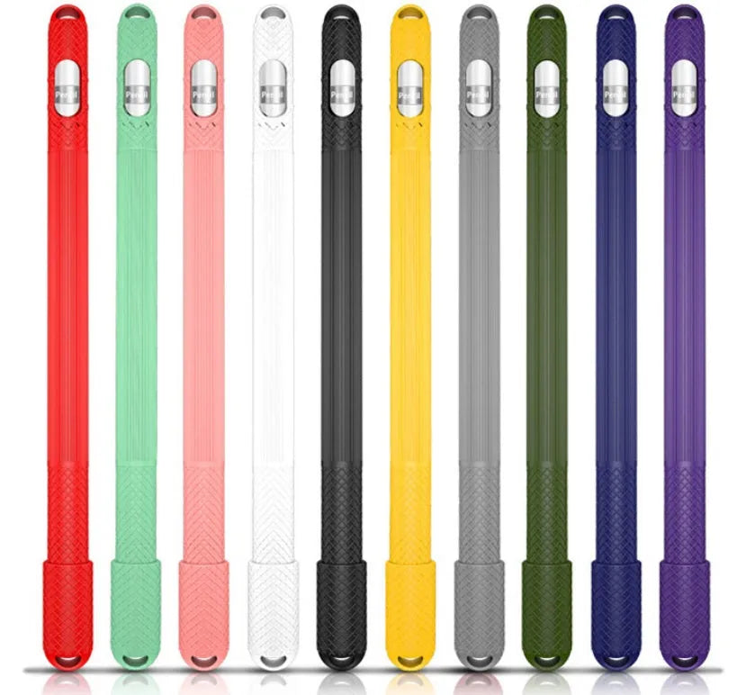 Apple Pencil silicone protective cover set in peppermint green with non-slip grip and stylus storage