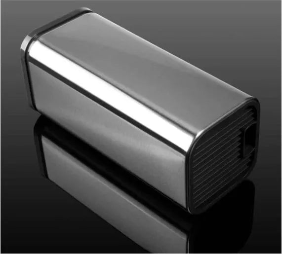Stainless steel kitchen tool holder with detachable storage bucket for knives and cutlery organisation