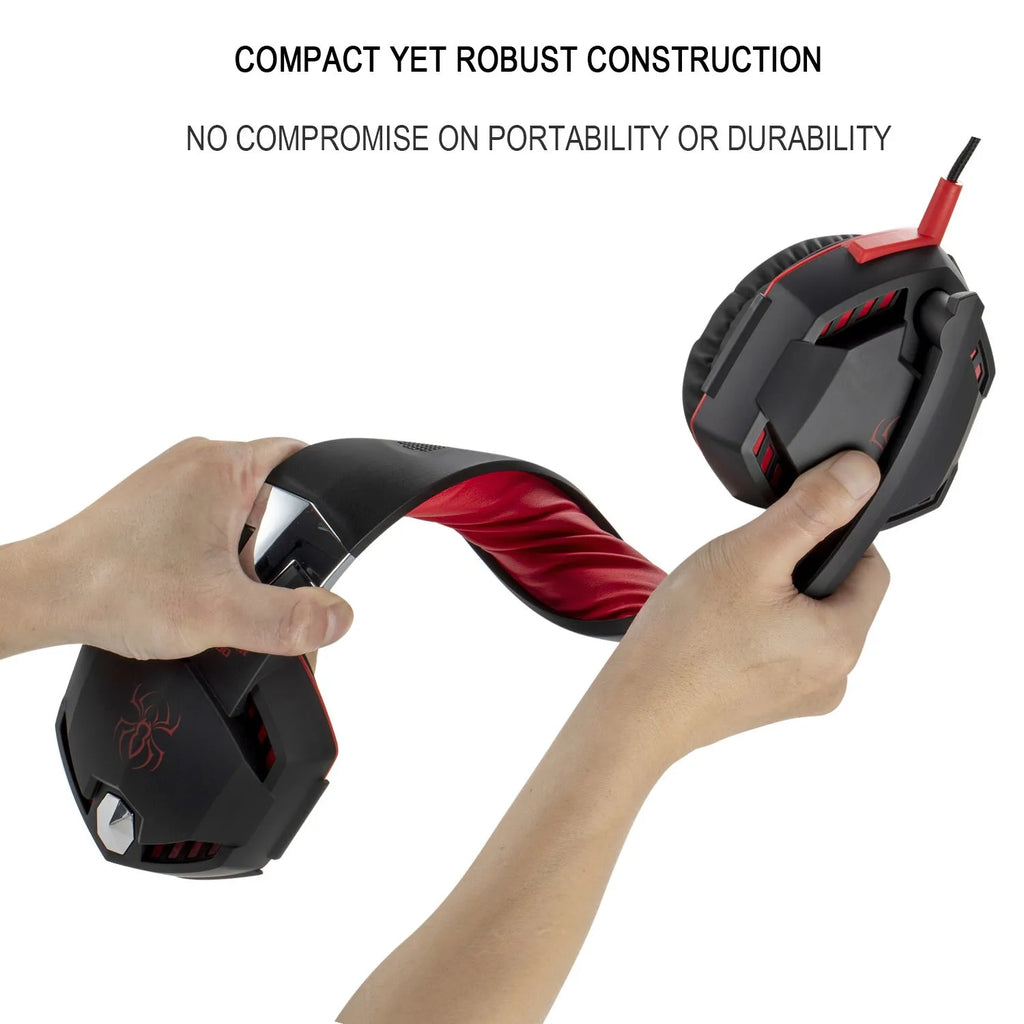 Speed Spider G2000 over-ear headphone with PU earmuffs and 3.5mm plug in Black Blue finish