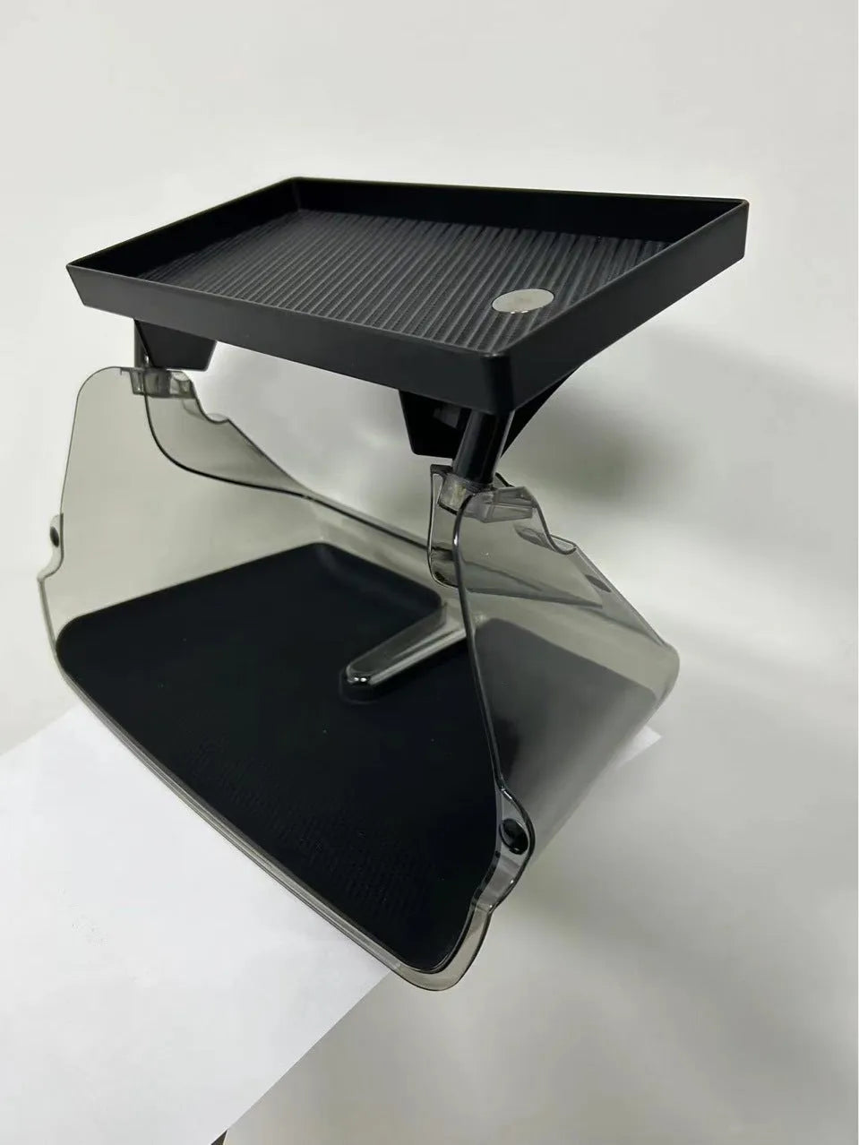 Black ABS storage box for Tesla Model 3 and Model Y centre console under-screen area