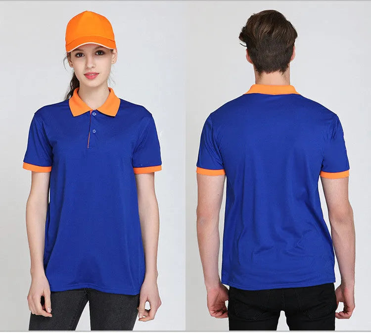 Short sleeve cotton blend T-shirt in black orange colour for men casual wear