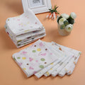 Pure cotton baby gauze saliva towel in double layer or four layer style, sizes 20cm 25cm 26cm 29cm