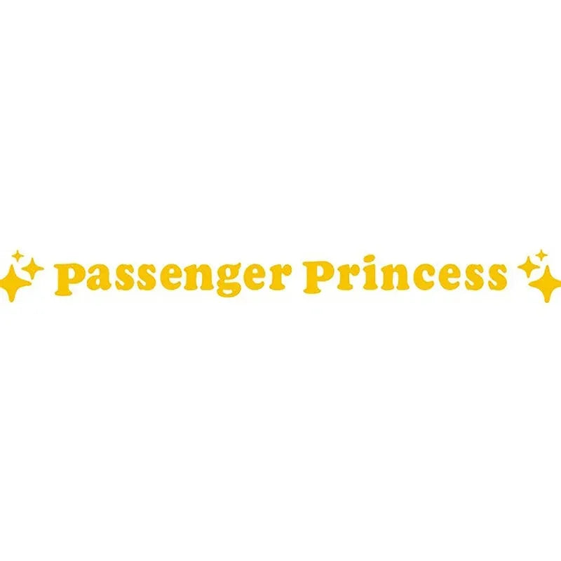 Passenger princess rearview mirror decorative sticker in circle design with 12.5 cm diameter