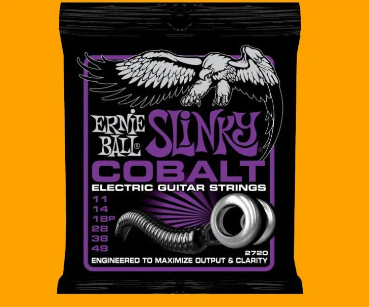 Set of nickel-plated alloy electric bass guitar strings for rock and metal music.