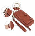 Galaxy Note8 imitation leather phone case wallet set with zipper closure in four colour options