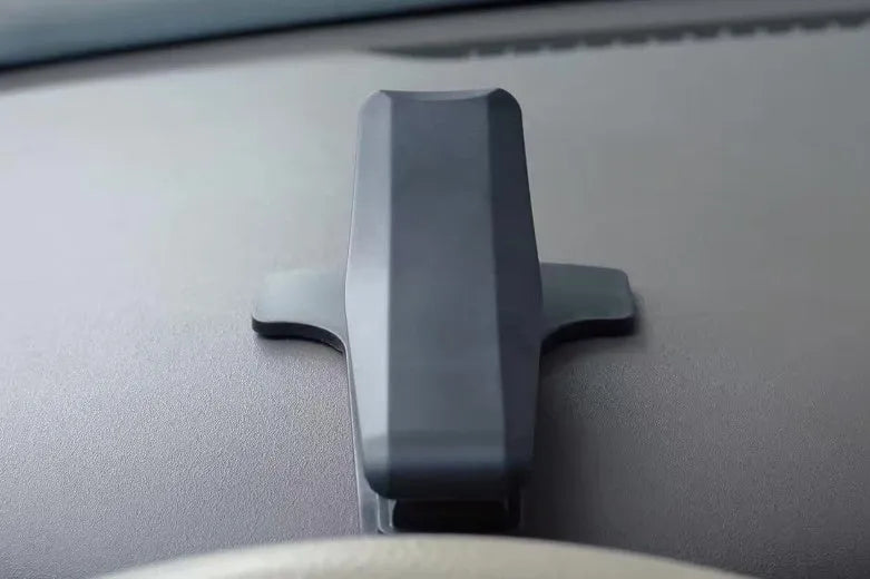 Black G-40 car bracket for mobile phone, shown for steering wheel, instrument panel, or workbench use