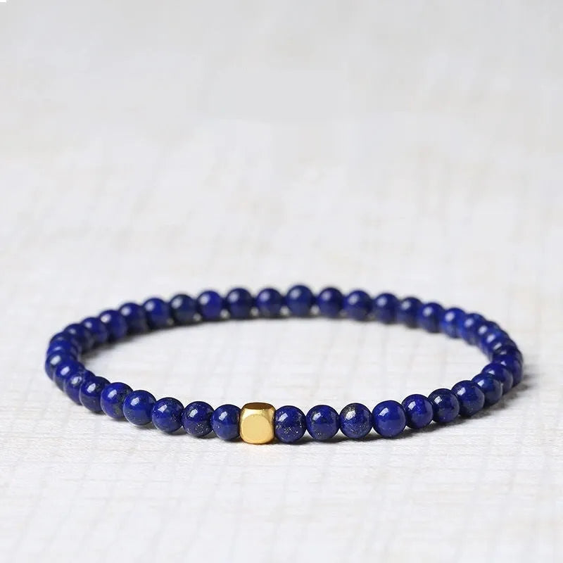 Women's green gold stone geometric charm bracelet made from natural crystal with electroplated finish.