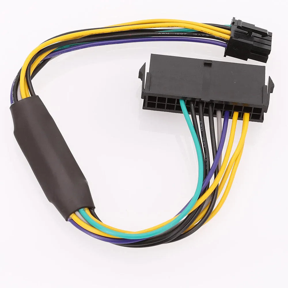Black ATX 24-pin to 8-pin power adapter cable for DELL Optiplex motherboards