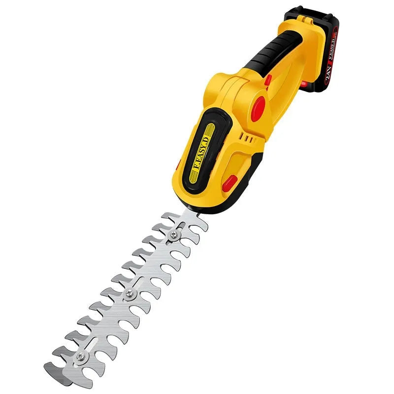 Electric hedge shears dual-purpose rechargeable pruning shear mower 500W 21V 23cm blade red box
