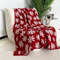 Personalised Christmas themed acrylic blanket with snowflake or reindeer pattern in two size options.
