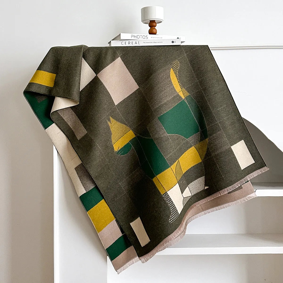 European style 185x65cm imitation cashmere polyester scarf in eight autumn colours