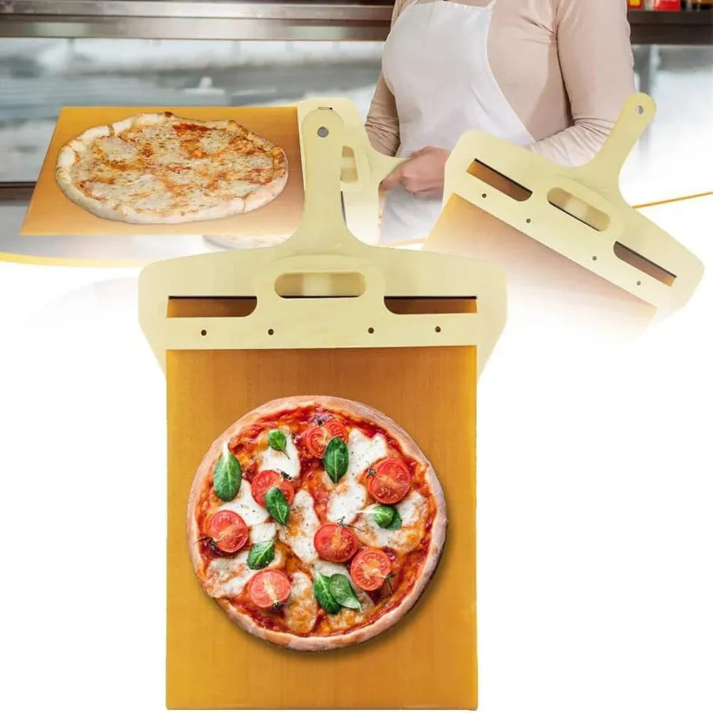 55cm long pizza transfer shovel with hanging hole and non-stick food-grade PP surface