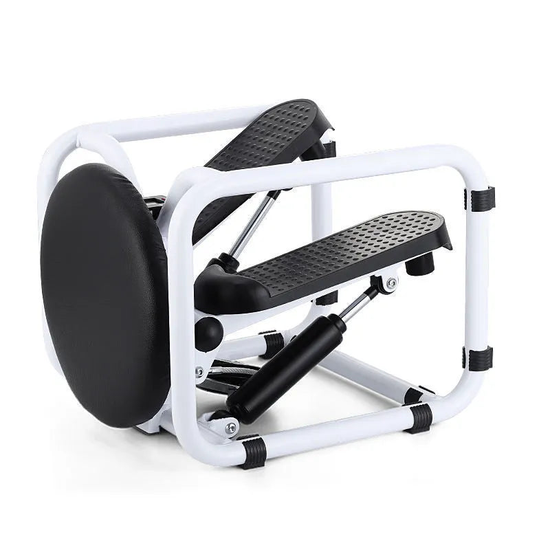 Black hydraulic elliptical jogging machine with carbon steel frame and PVC parts, compact 44x36x33cm size for home use