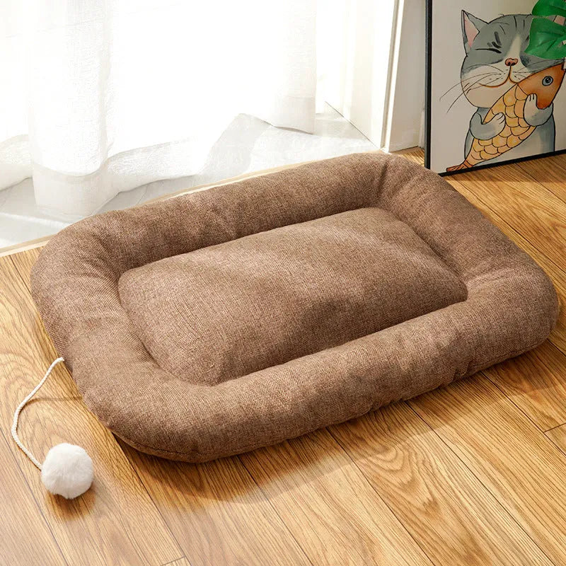 Brown elevated Thai-style dog bed measuring 40x60cm for medium-sized dogs