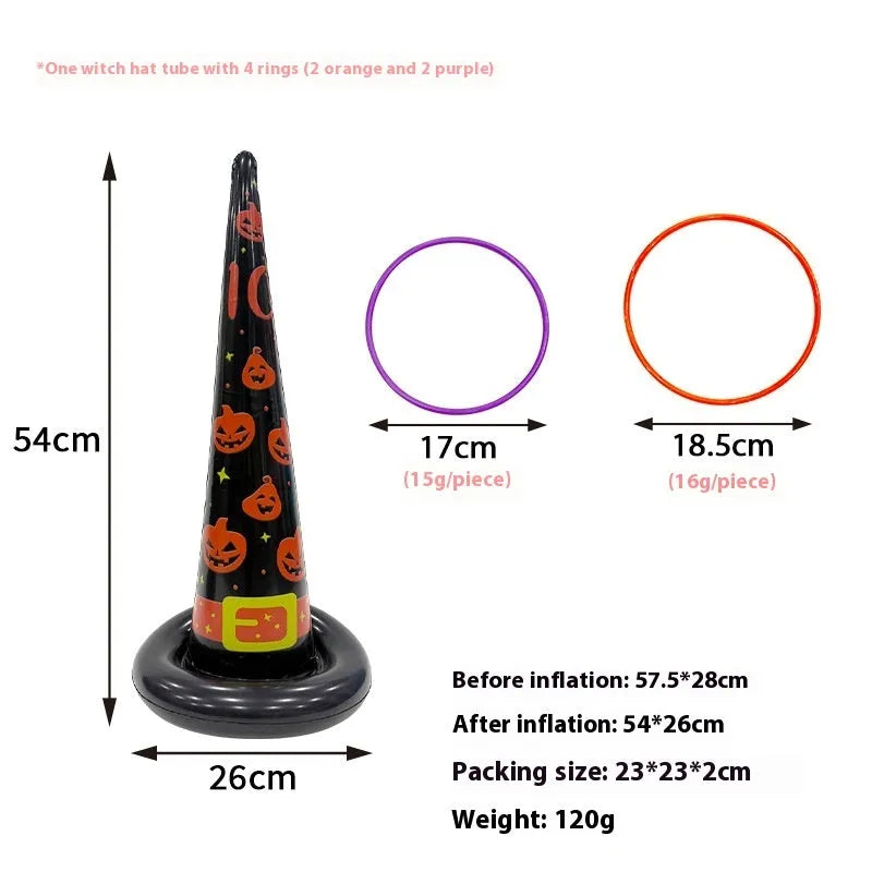Ghost Festival inflatable octopus ferrule PVC throwing toy in assorted colours and styles.