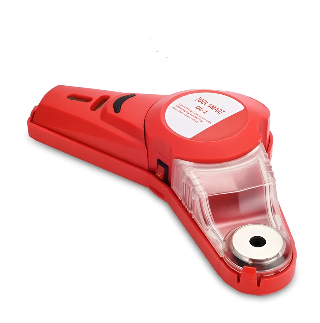 Portable red laser level with punching positioning function for woodworking alignment