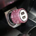 Diamond crystal decorative car charger for 12V/24V cigarette lighter socket with USB port