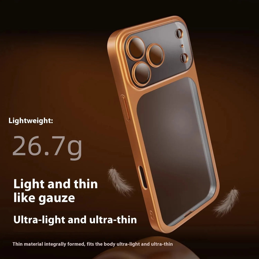 Frosted electroplating phone case for iPhone 17 in five colour options showing all-inclusive drop-resistant design