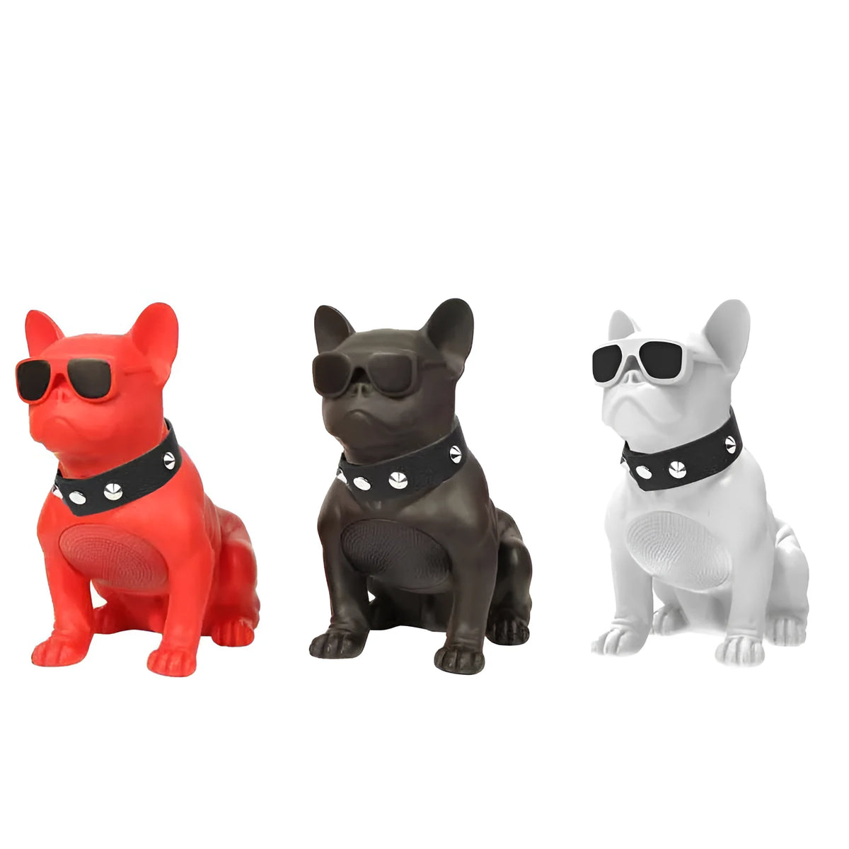 Mini Bluetooth speaker in black, red, or white, 5W output, 1500 mAh battery, sizes M10 21cm, M11 34cm, M12 13cm