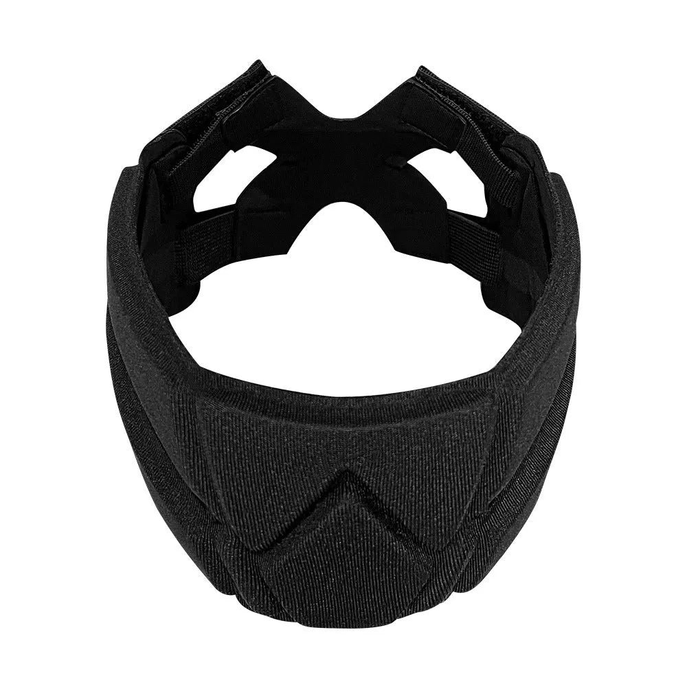 Adult black head protection belt for goalkeepers and rugby sports, 28.4 x 13.2 x 3.6cm