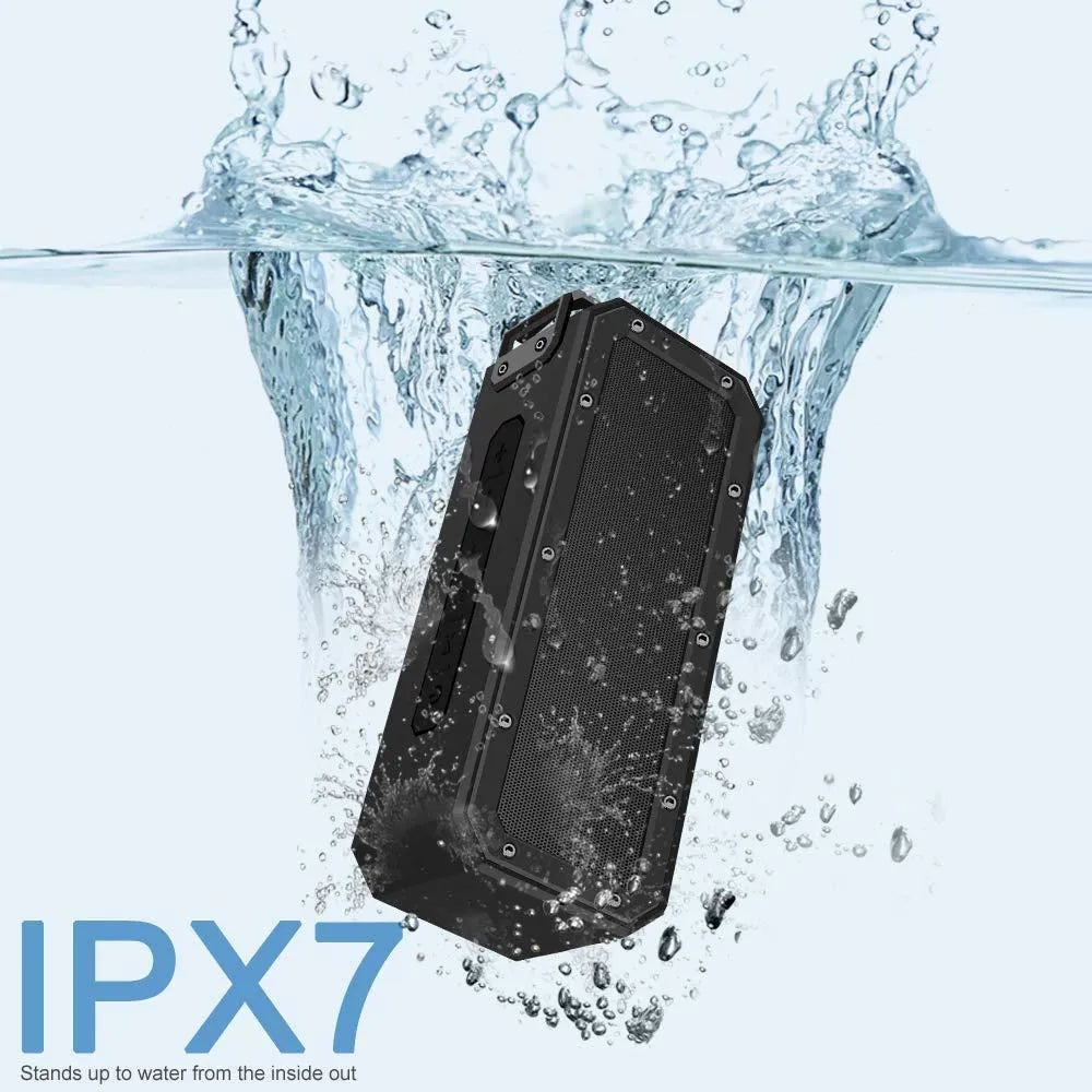 X3 PRO black or blue waterproof portable Bluetooth speaker with carrying rope