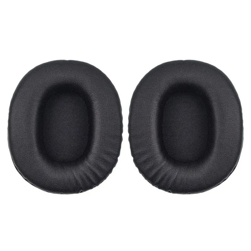 Black soft PU leather replacement earmuffs for Sony MDR-1R headphones, two pieces