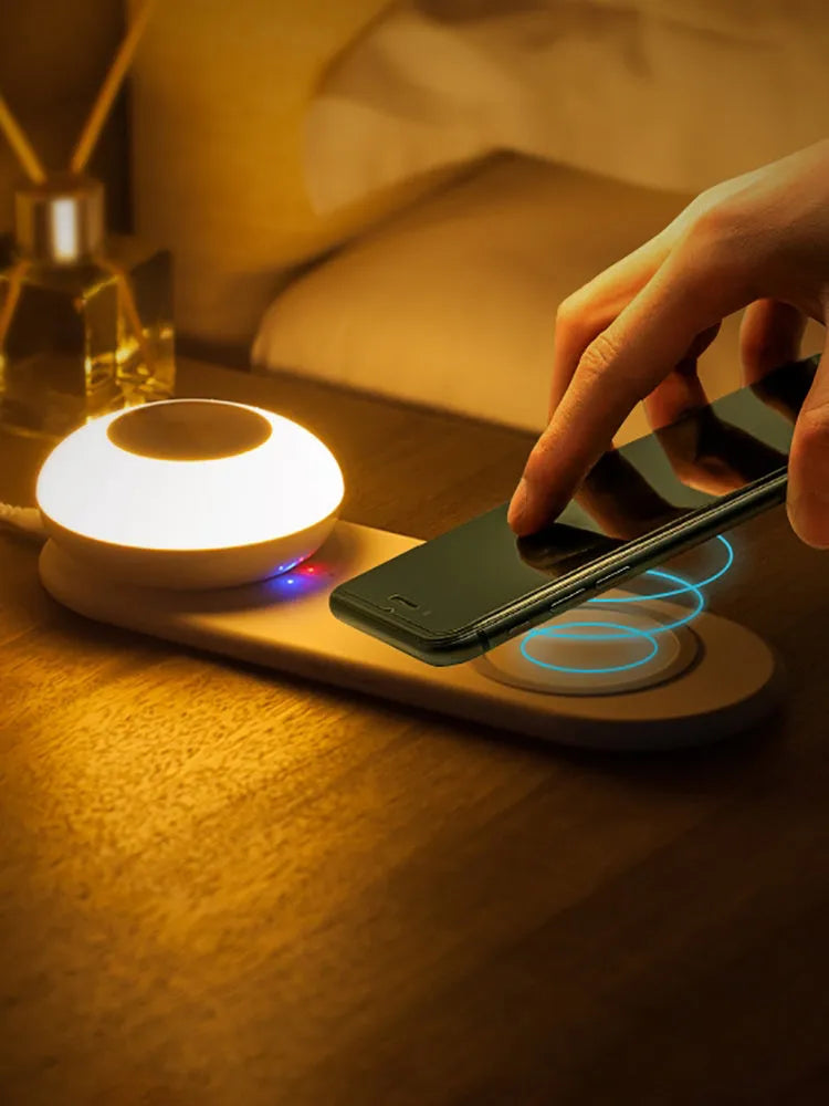 White touch dimming table lamp model VN003 with 3000K warm light, 600mAh battery, compact 215x80x45mm size