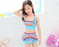 Kids swimsuit baby bikini set in polyester fibre, blue colour, available in sizes S to 3XL