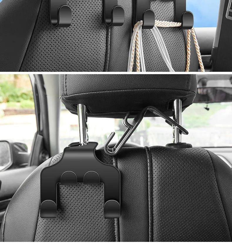 Car multifunction mobile phone holder hook made from ABS material for hanging items and bracket use