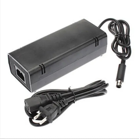 Black XBOX 360 E AC power adapter with UK plug for 220V direct use