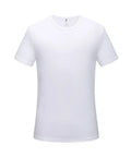 Man wearing a slim-fit quick-dry short-sleeve T-shirt in a solid colour.