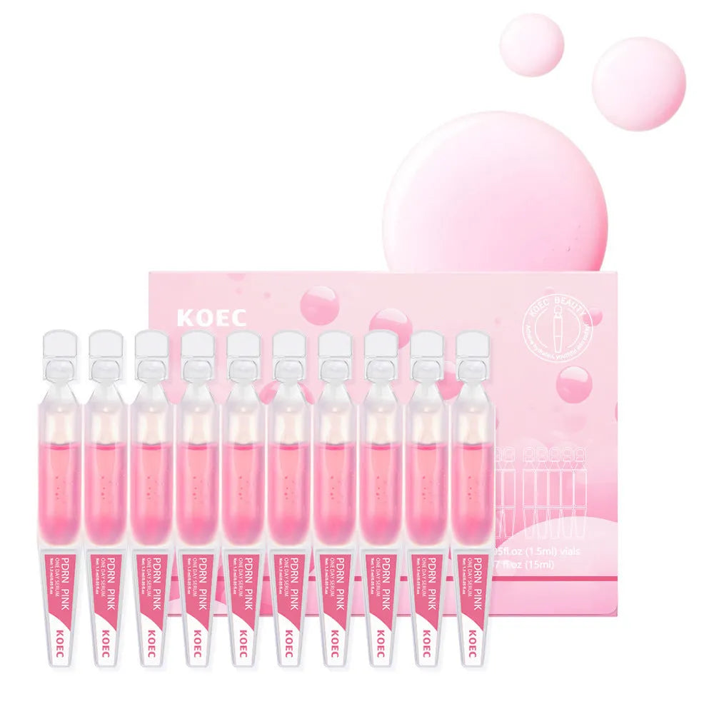 KOEC powder polypeptide disposable face masks 10 pack with essence for moisturising facial treatment