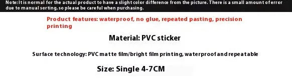 Pack of 50 cute candy and small object design waterproof stickers for journal decoration.